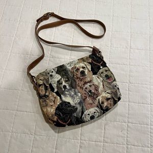 Vintage tapestry crossbody bag